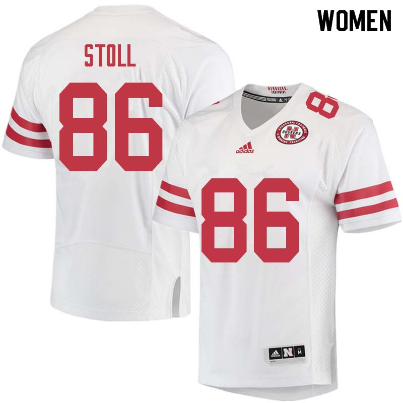 Women #86 Jack Stoll Nebraska Cornhuskers College Football Jerseys Sale-White